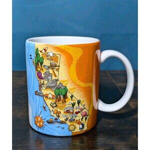 Vintage Disney Exclusive California Adventure Mug Visiting Landmarks Rare 3D Cup
